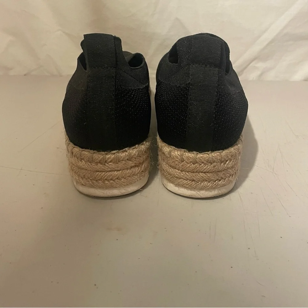 Adrienne Vittadini Black Slip-On Shoes size 7 espadrilles style heel (1 1/2”) - Picture 4 of 6